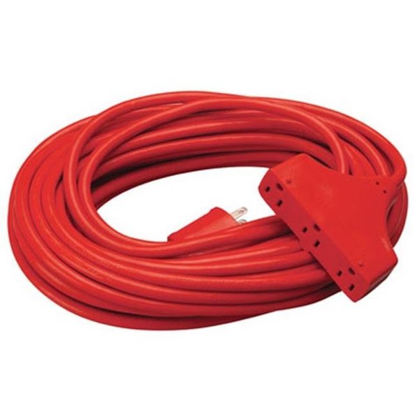 Master Electronics Master Electrician 04217ME 25 ft. Red 3 Outlet Extension Cord 441477